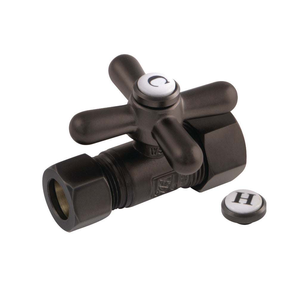 Kingston Brass CC44455X 5/8" OD Comp X 1/2" OD Comp Straight Shut-Off Valve, Oil Rubbed Bronze - BNGBath