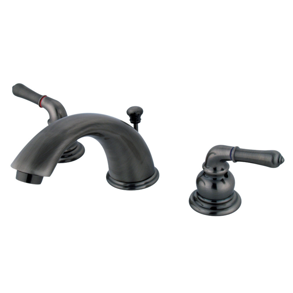 Kingston Brass GKB963 Widespread Bathroom Faucet, Black Stainless - BNGBath