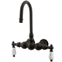 Thumbnail for Kingston Brass CC3T5 Vintage 3-3/8-Inch Wall Mount Tub Faucet, Oil Rubbed Bronze - BNGBath