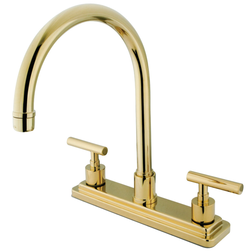 Kingston Brass KS8792CMLLS Manhattan Centerset Kitchen Faucet, Polished Brass - BNGBath