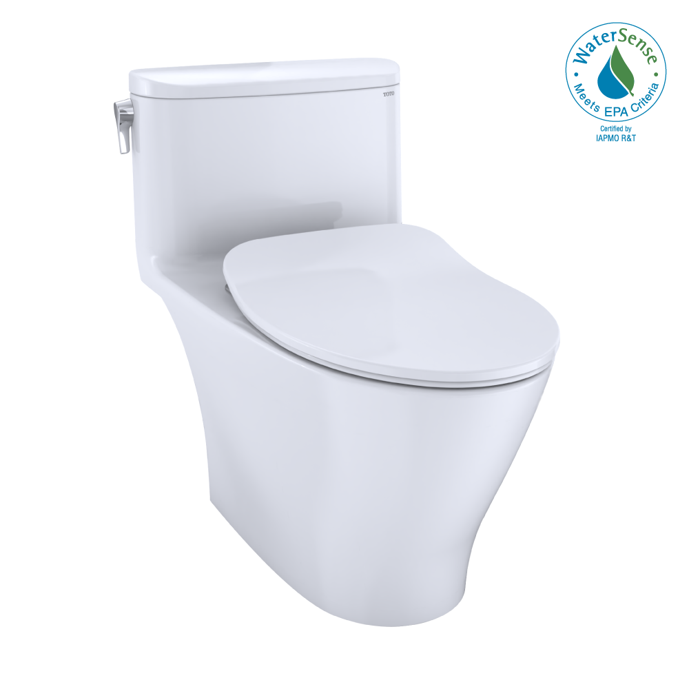 TOTO Nexus One-Piece Elongated 1.28 GPF Universal Height Toilet with CEFIONTECT and SS234 SoftClose Seat, WASHLET+ Ready,  - MS642234CEFG#01 - BNGBath