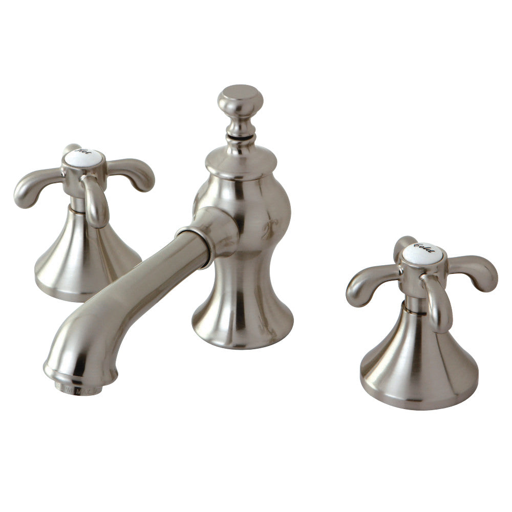 Kingston Brass KC7068TX 8 in. Widespread Bathroom Faucet, Brushed Nickel - BNGBath