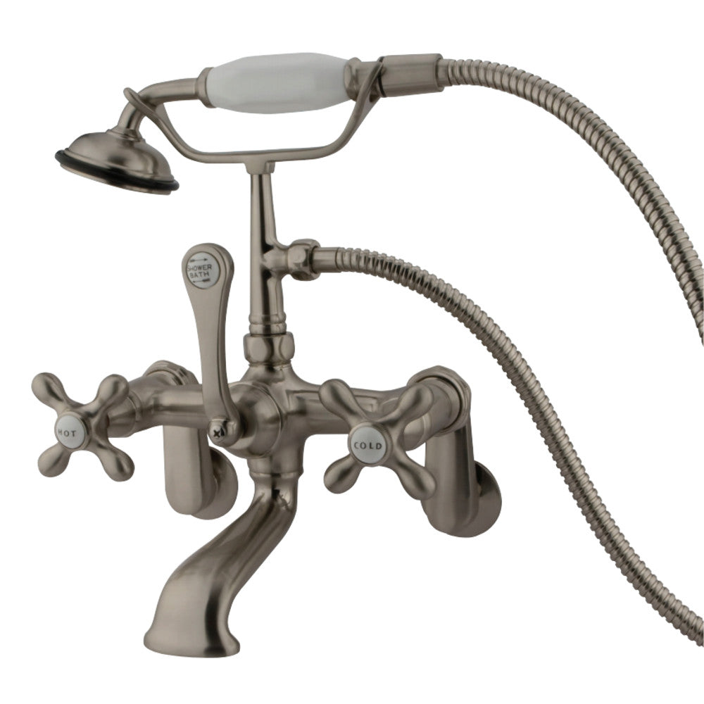 Kingston Brass CC57T8 Vintage Adjustable Center Wall Mount Tub Faucet, Brushed Nickel - BNGBath