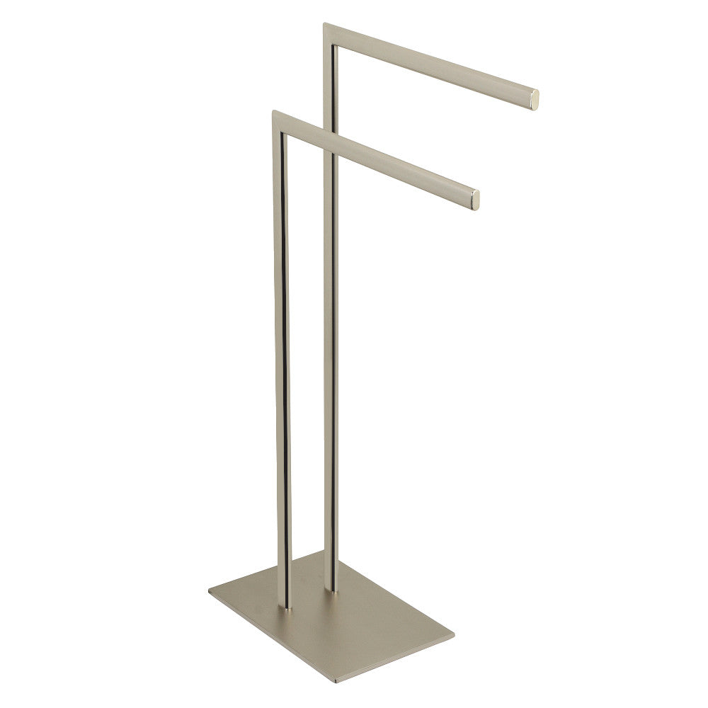 Kingston Brass SCC3098 Edenscape Pedestal Dual Towel Rack, Brushed Nickel - BNGBath