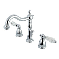 Thumbnail for Kingston Brass KB1971WLL Wilshire Widespread Bathroom Faucet with Plastic Pop-Up, Polished Chrome - BNGBath