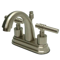 Thumbnail for Kingston Brass KS8618ML 4 in. Centerset Bathroom Faucet, Brushed Nickel - BNGBath