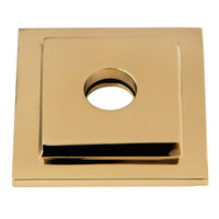 Thumbnail for Kingston Brass FLSQUARE2 Claremont Heavy Duty Square Solid Cast Brass Shower Flange, Polished Brass - BNGBath