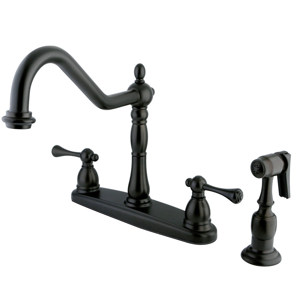 Kingston Brass KB7755BLBS English Vintage Centerset Kitchen Faucet, Oil Rubbed Bronze - BNGBath