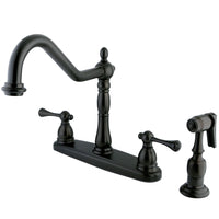 Thumbnail for Kingston Brass KB7755BLBS English Vintage Centerset Kitchen Faucet, Oil Rubbed Bronze - BNGBath