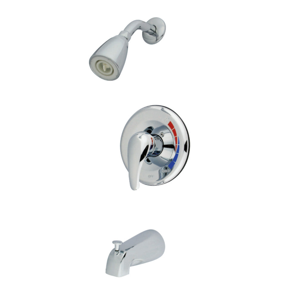 Kingston Brass GKB651 Water Saving Chatham Tub & Shower Faucet with 1.5GPM Shower Head and Single Lever Handle, Polished Chrome - BNGBath