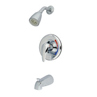 Thumbnail for Kingston Brass GKB651 Water Saving Chatham Tub & Shower Faucet with 1.5GPM Shower Head and Single Lever Handle, Polished Chrome - BNGBath