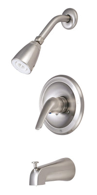 Thumbnail for Kingston Brass KB538L Tub and Shower Faucet, Brushed Nickel - BNGBath