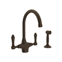 Thumbnail for ROHL San Julio Single Hole C-Spout Kitchen Faucet with Sidespray - BNGBath