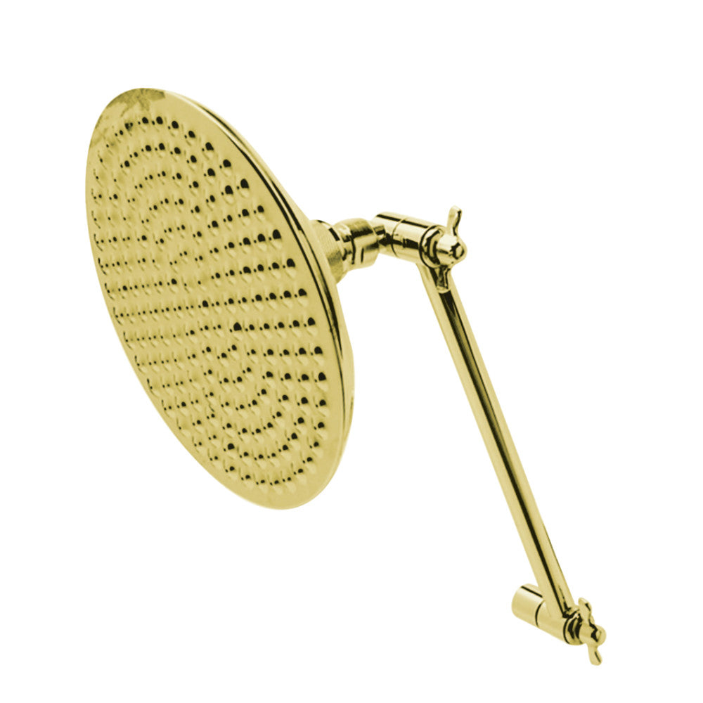 Kingston Brass CK136K2 Victorian Showerhead and High Low Adjustable Arm In Retail Packaging, Polished Brass - BNGBath