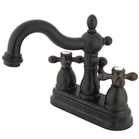 Thumbnail for Kingston Brass KB1605AX Heritage 4 in. Centerset Bathroom Faucet, Oil Rubbed Bronze - BNGBath