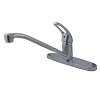 Thumbnail for Kingston Brass KS561C Single-Handle Centerset Kitchen Faucet, Polished Chrome - BNGBath