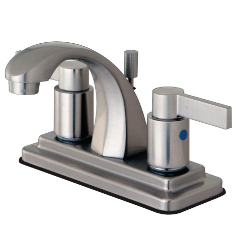 Kingston Brass KB4648NDL 4 in. Centerset Bathroom Faucet, Brushed Nickel - BNGBath