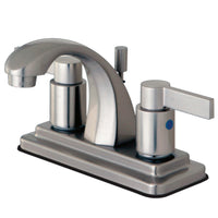 Thumbnail for Kingston Brass KB4648NDL 4 in. Centerset Bathroom Faucet, Brushed Nickel - BNGBath