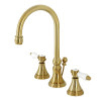 Thumbnail for Kingston Brass KS2987BPL Bel Air Widespread Bathroom Faucet with Brass Pop-Up, Brushed Brass - BNGBath