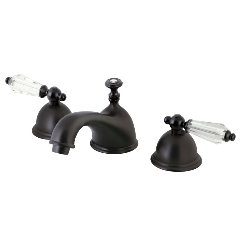 Kingston Brass KS3965WLL Wilshire Widespread Bathroom Faucet with Brass Pop-Up, Oil Rubbed Bronze - BNGBath