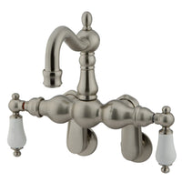 Thumbnail for Kingston Brass CC1083T8 Vintage Adjustable Center Wall Mount Tub Faucet, Brushed Nickel - BNGBath