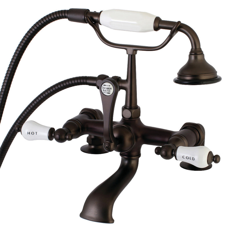 Aqua Vintage AE207T5 Vintage 7-Inch Tub Faucet with Hand Shower, Oil Rubbed Bronze - BNGBath