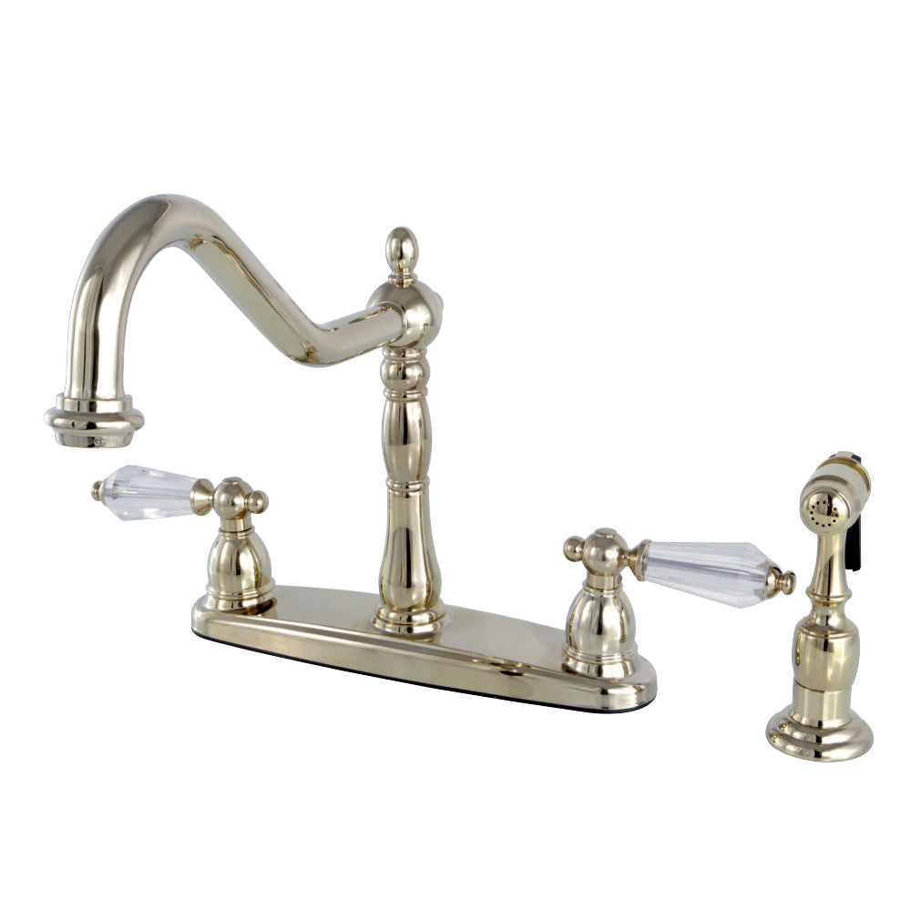 Kingston Brass KB1752WLLBS Wilshire Centerset Kitchen Faucet, Polished Brass - BNGBath