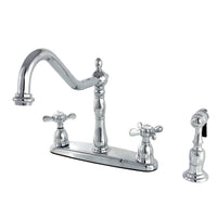 Thumbnail for Kingston Brass KB1751BEXBS Essex Centerset Kitchen Faucet, Polished Chrome - BNGBath