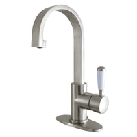 Thumbnail for Fauceture LS8218DPL Paris Single-Handle Bathroom Faucet with Deck Plate & Drain, Brushed Nickel - BNGBath