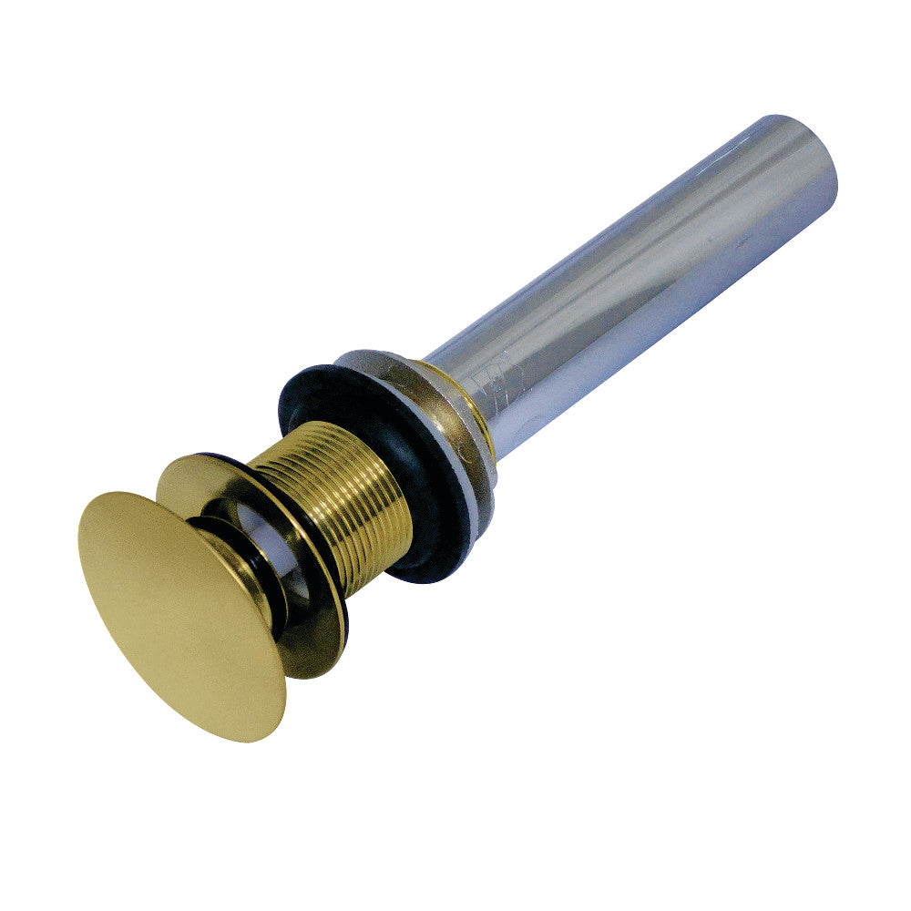 Kingston Brass EV7007 Push Pop-Up Drain without Overflow, Brushed Brass - BNGBath