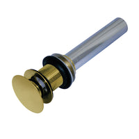 Thumbnail for Kingston Brass EV7007 Push Pop-Up Drain without Overflow, Brushed Brass - BNGBath