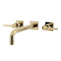 Thumbnail for Kingston Brass KS6022DL Concord Wall Mount Tub Faucet, Polished Brass - BNGBath
