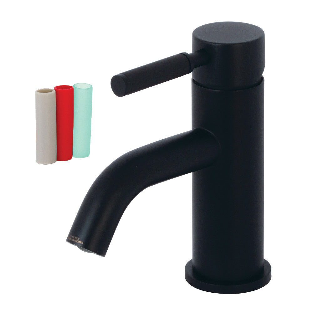 Fauceture LS8220DKL Kaiser Single-Handle Bathroom Faucet with Push Pop-Up, Matte Black - BNGBath