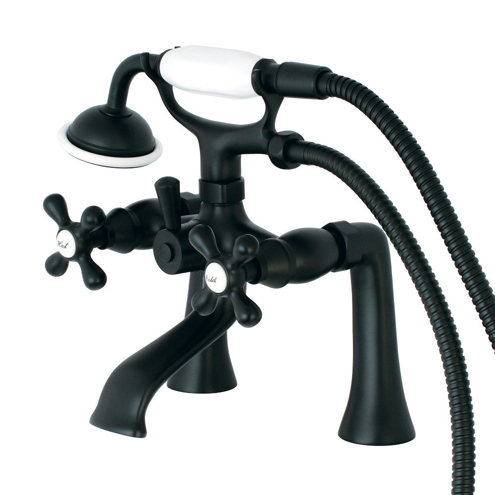 Kingston Brass KS268MB Kingston Clawfoot Tub Faucet with Hand Shower, Matte Black - BNGBath
