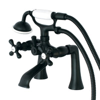 Thumbnail for Kingston Brass KS268MB Kingston Clawfoot Tub Faucet with Hand Shower, Matte Black - BNGBath