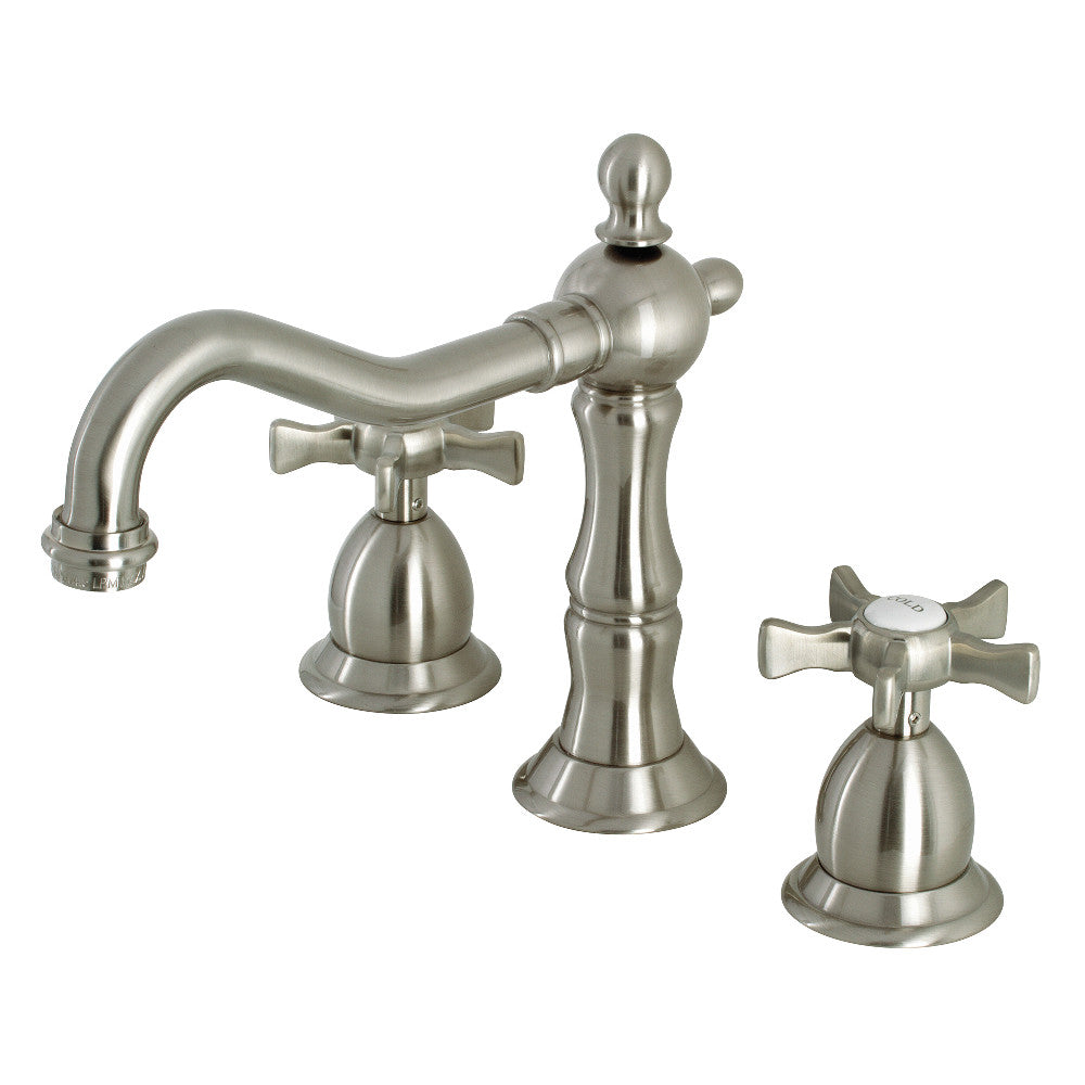 Kingston Brass KS1978NX Hamilton Widespread Bathroom Faucet with Brass Pop-Up, Brushed Nickel - BNGBath