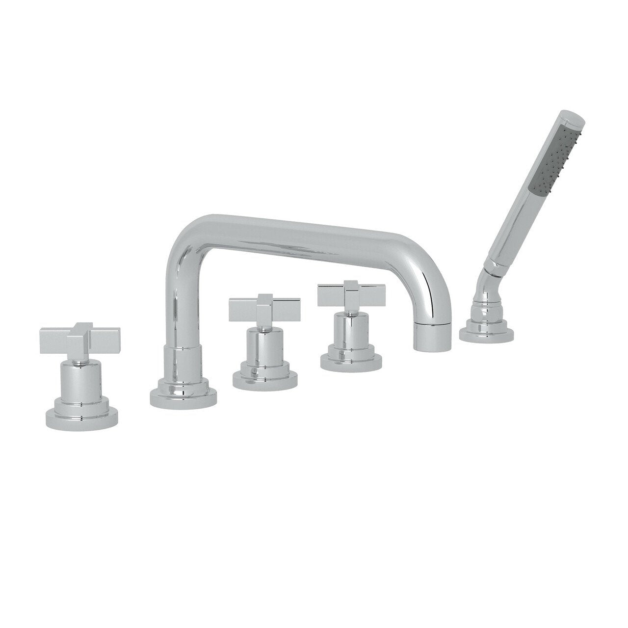 ROHL Lombardia 5-Hole Deck Mount Tub Filler with U-Spout - BNGBath