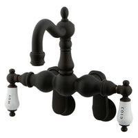 Thumbnail for Kingston Brass CC1085T5 Vintage Adjustable Center Wall Mount Tub Faucet, Oil Rubbed Bronze - BNGBath