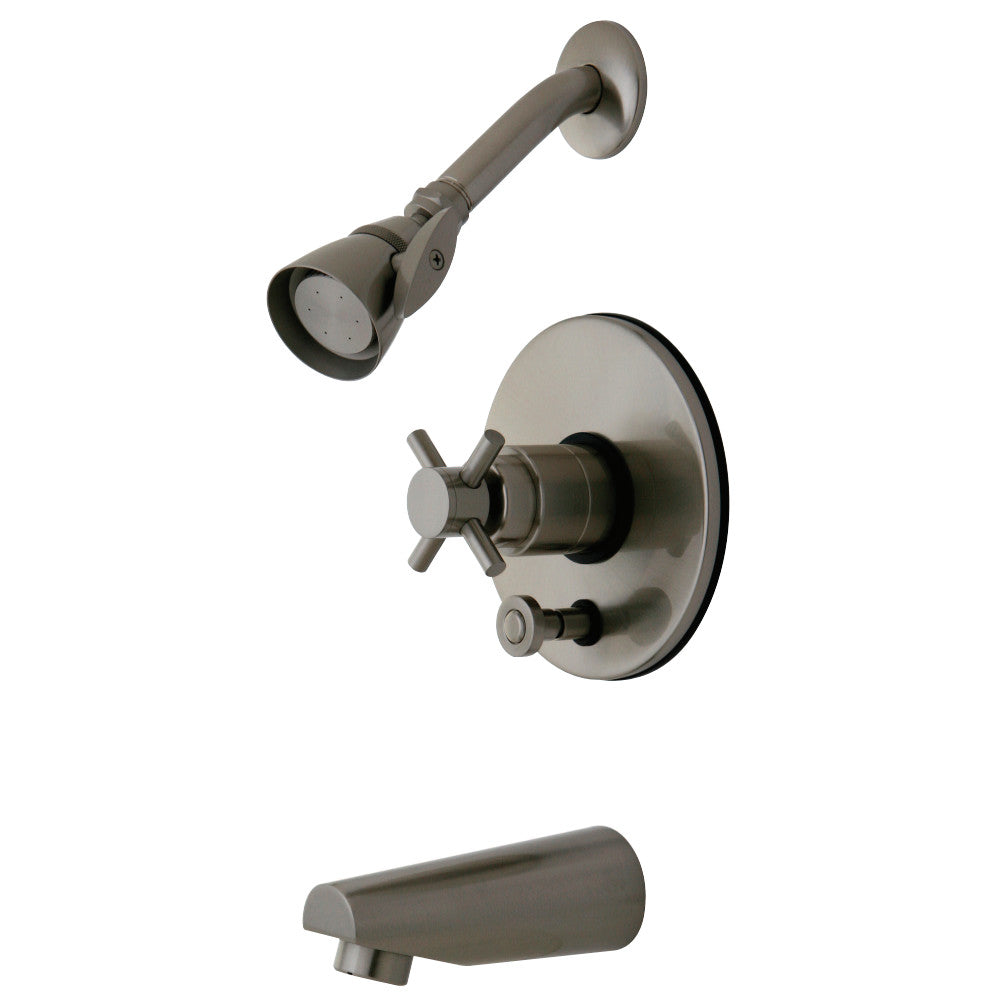 Kingston Brass KB86980DX Concord Tub & Shower Faucet, Brushed Nickel - BNGBath