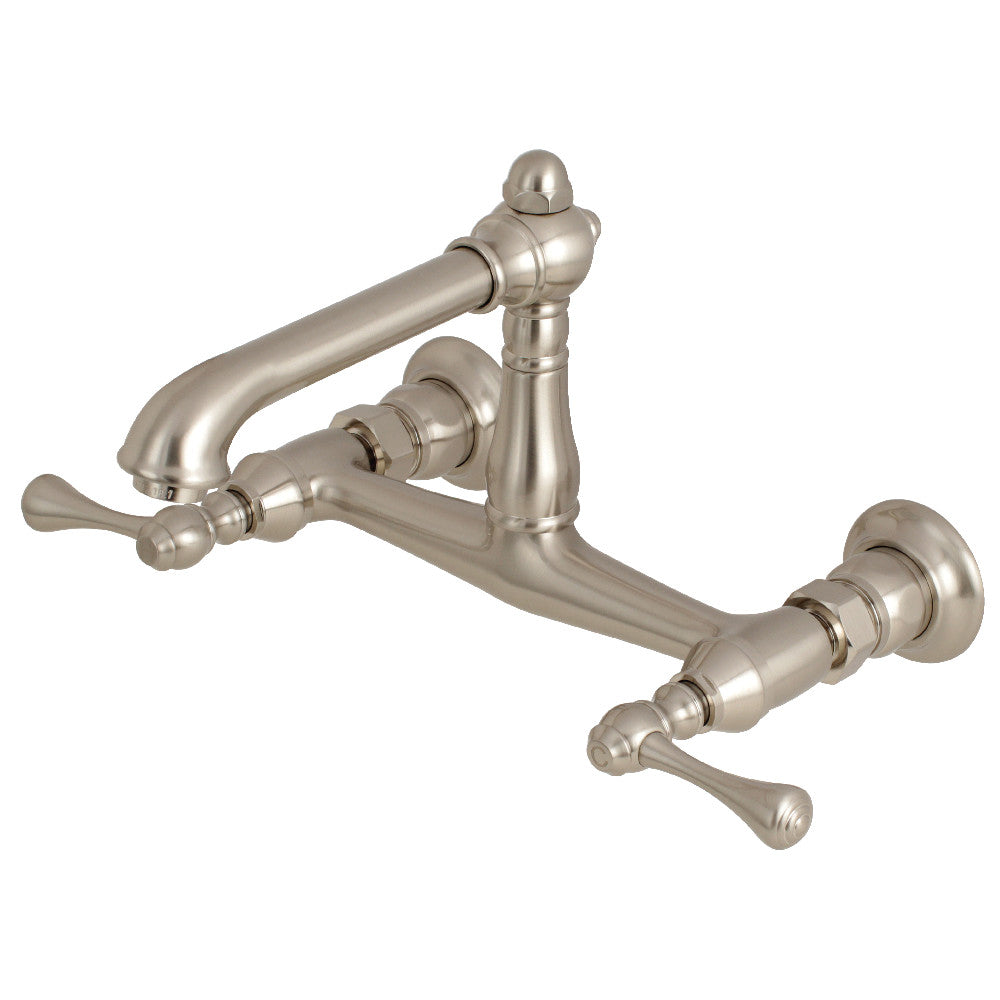 Kingston Brass KS7248BL Wall Mount Bathroom Faucet, Brushed Nickel - BNGBath