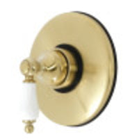 Thumbnail for Kingston Brass KB3007PL Vintage Volume Control with Lever Handle, Brushed Brass - BNGBath