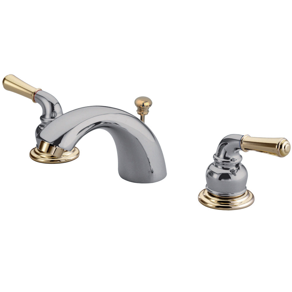 Kingston Brass KB954 Magellan Mini-Widespread Bathroom Faucet, Polished Chrome/Polished Brass - BNGBath