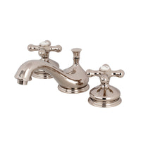 Thumbnail for Kingston Brass KS1166AX 8 in. Widespread Bathroom Faucet, Polished Nickel - BNGBath