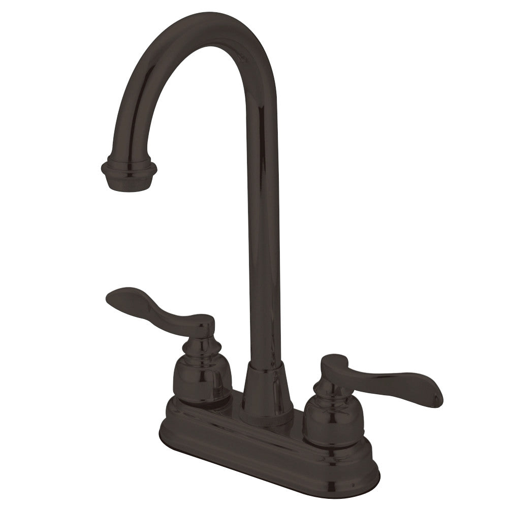 Kingston Brass KB8495NFL NuWave French 4" Centerset Bar Faucet, Oil Rubbed Bronze - BNGBath