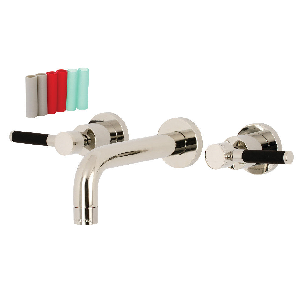 Kingston Brass KS8126DKL Kaiser 2-Handle Wall Mount Bathroom Faucet, Polished Nickel - BNGBath