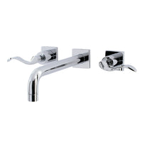 Thumbnail for Kingston Brass KS6021DFL NuWave Wall Mount Tub Faucet, Polished Chrome - BNGBath