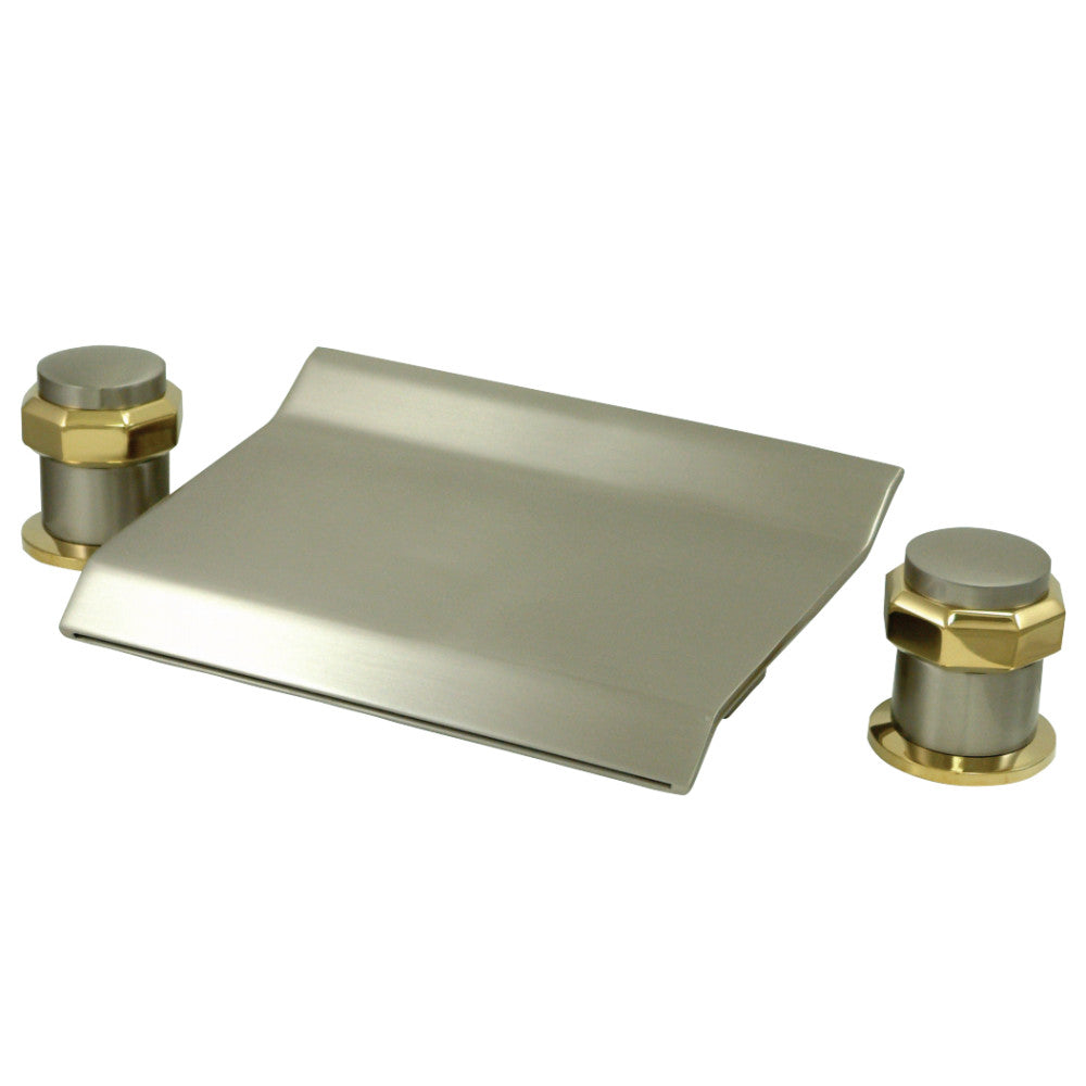Kingston Brass KS2249AR Milano Roman Tub Faucet, Brushed Nickel/Polished Brass - BNGBath