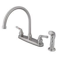 Thumbnail for Kingston Brass KB798SP Magellan 8-Inch Centerset Kitchen Faucet, Brushed Nickel - BNGBath