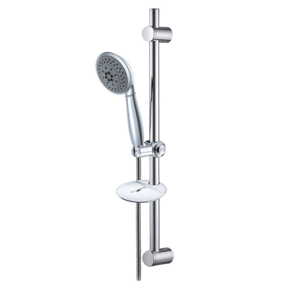 Kingston Brass KX2522SBB Showerscape 5-Function Hand Shower with Slide Bar Kit, Polished Chrome - BNGBath