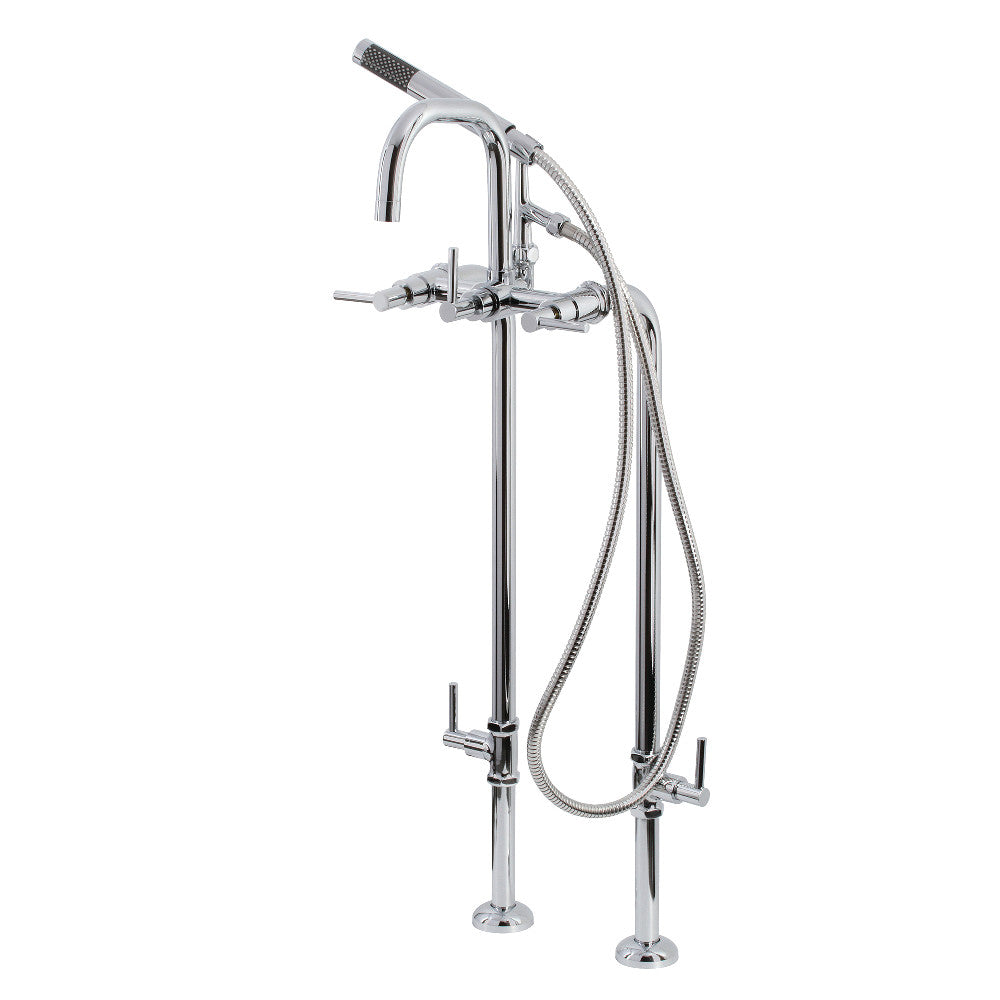 Aqua Vintage CCK8401DL Concord Freestanding Tub Faucet with Supply Line, Stop Valve, Polished Chrome - BNGBath